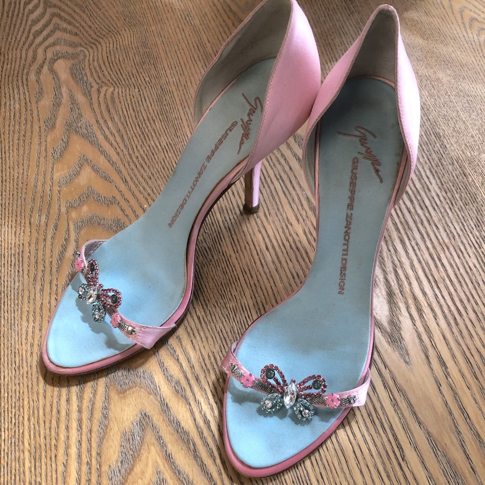 Vintage Y2K Giuseppe Zanotti Jeweled Butterfly Heels 🦋
